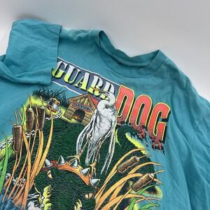 Vintage Gator Guard Dog Shirt Mens 2XL Single Stitch Made in USA Textured 90s